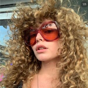 Gucci Women's Sunglasses in Pink and Orange